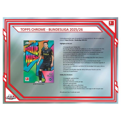 2025/26 Topps Chrome Bundesliga Soccer Hobby 12 Box Case